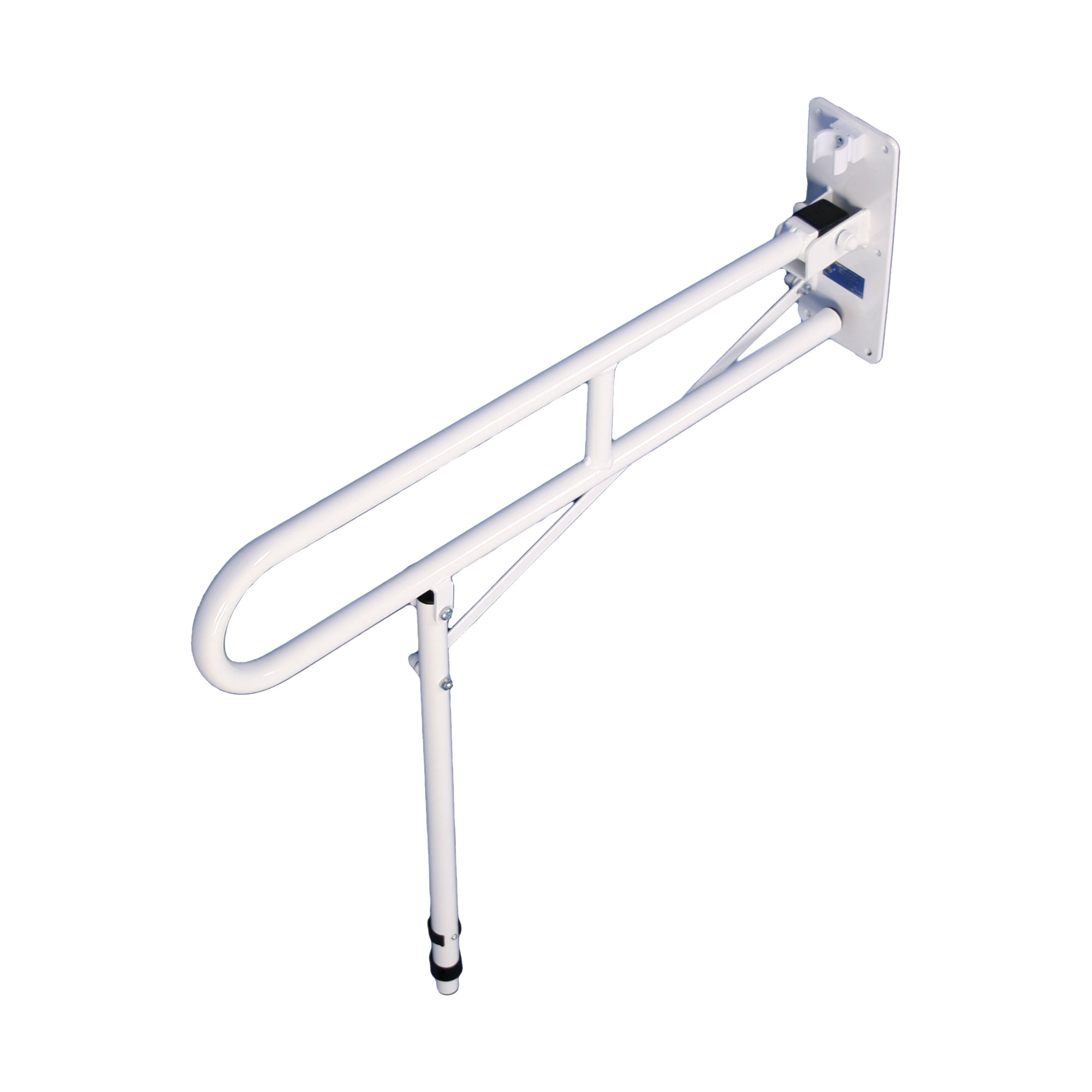 White Contract Hinged Arm Support - Height Adjustable