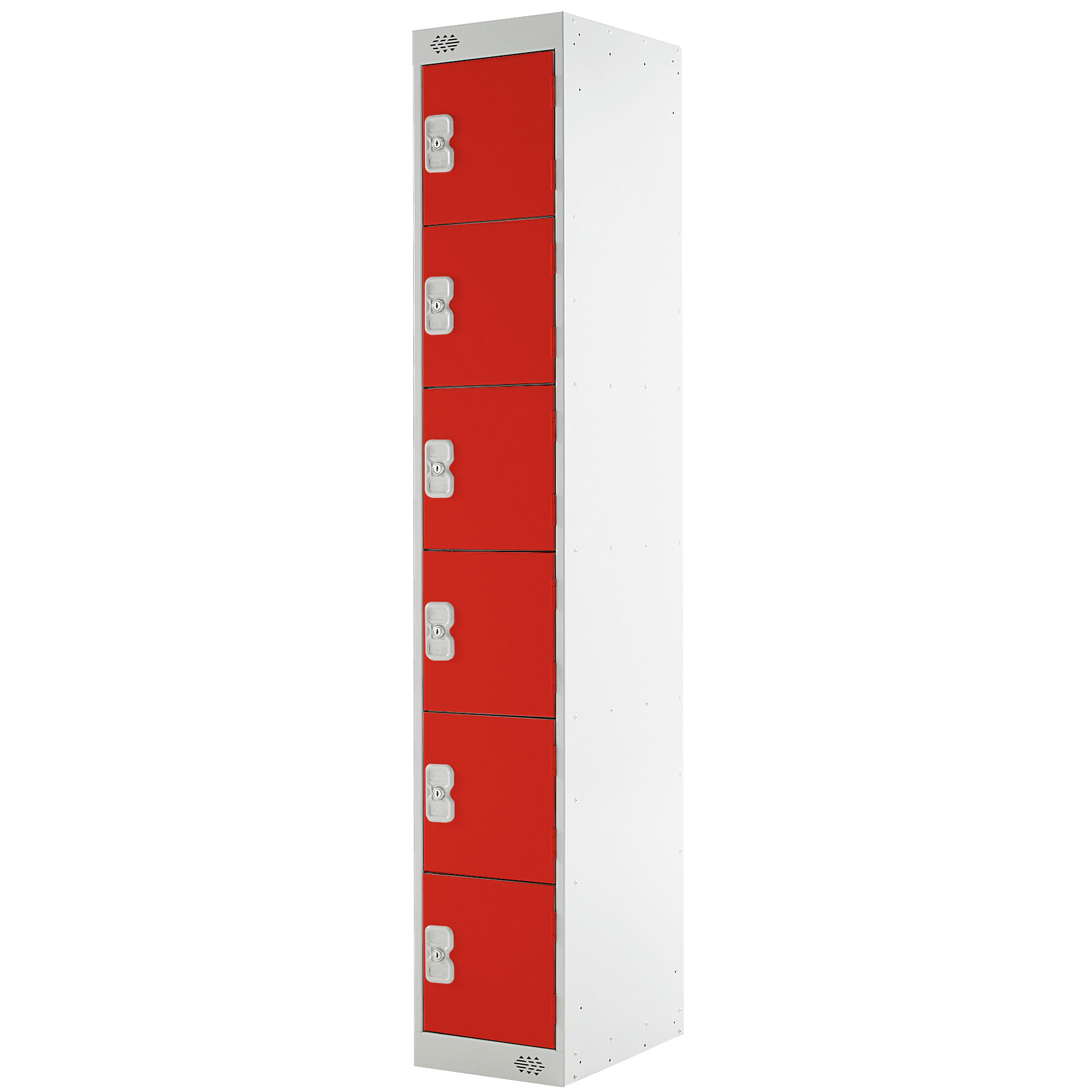 Nest of One Six Door Locker - Red