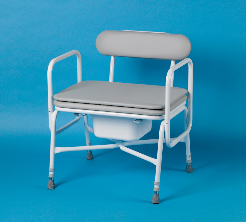 Bariatric Commode Adjustable Height Fixed Arms - Each