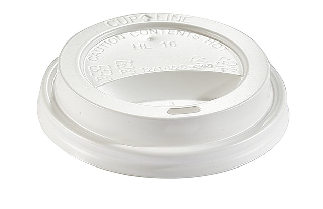 White CPLA Domed Lid 12/16oz - Case 1000