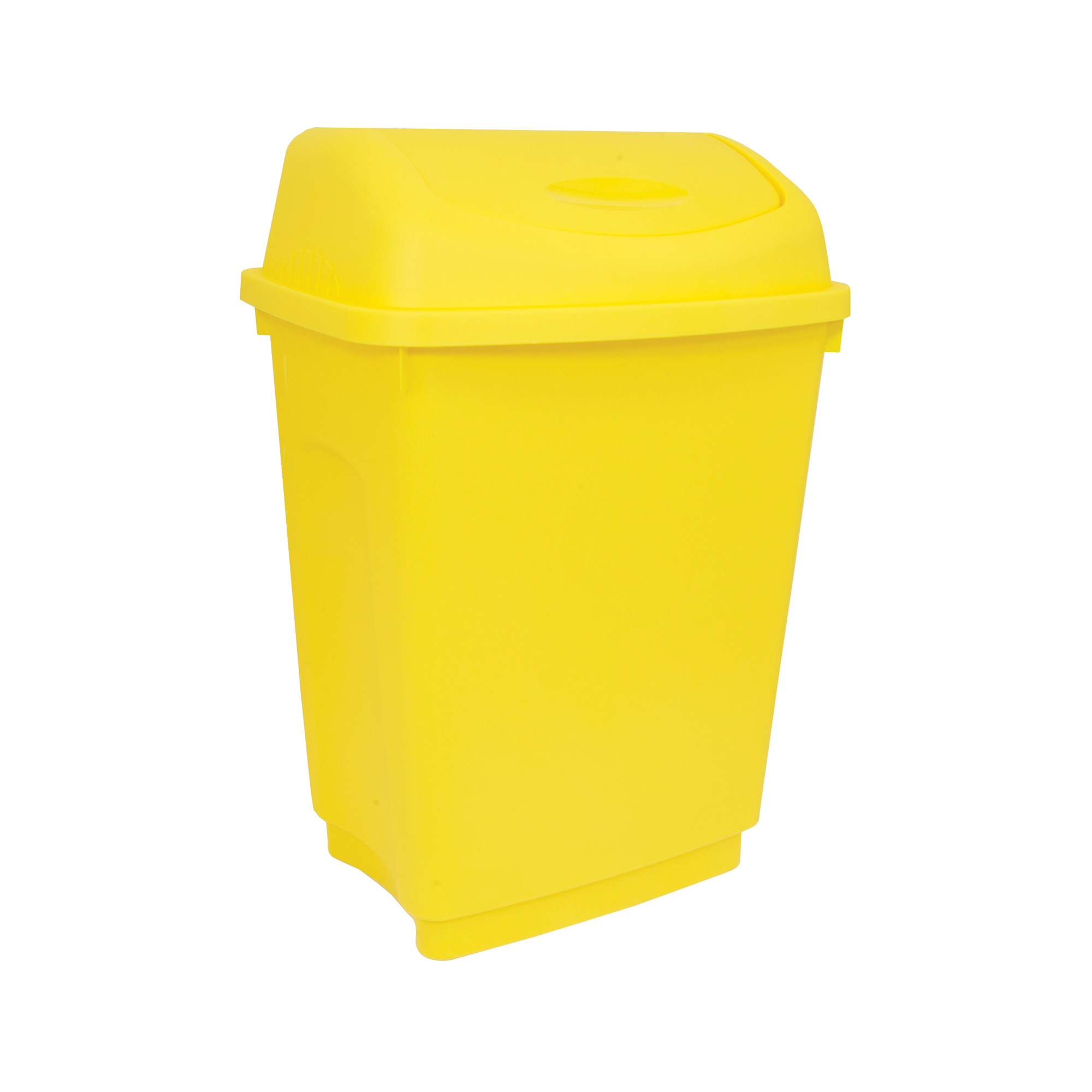 50 Litre Push Top Bin Yellow - Each