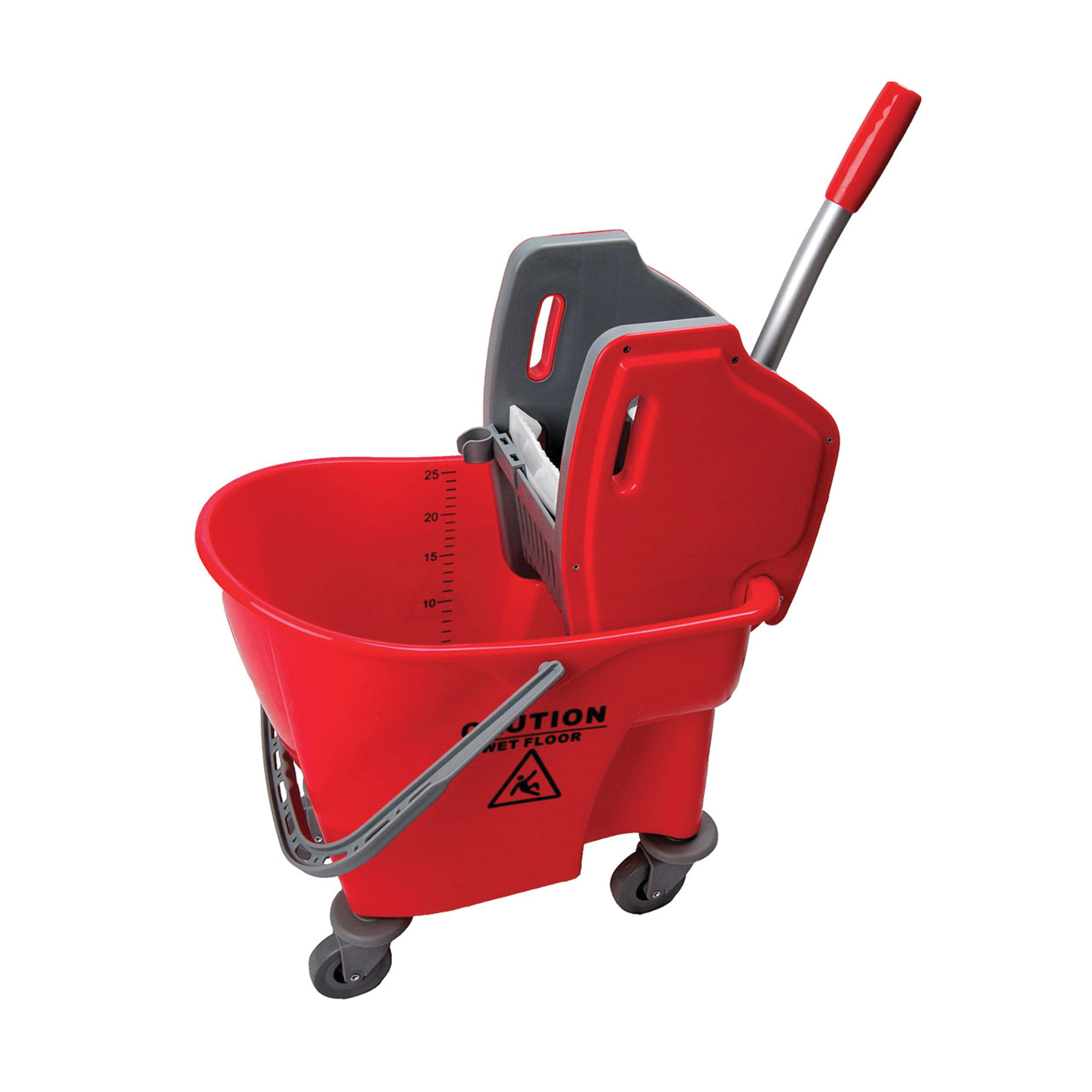 Kentucky Mop Bucket & Wringer Red 25L - Each