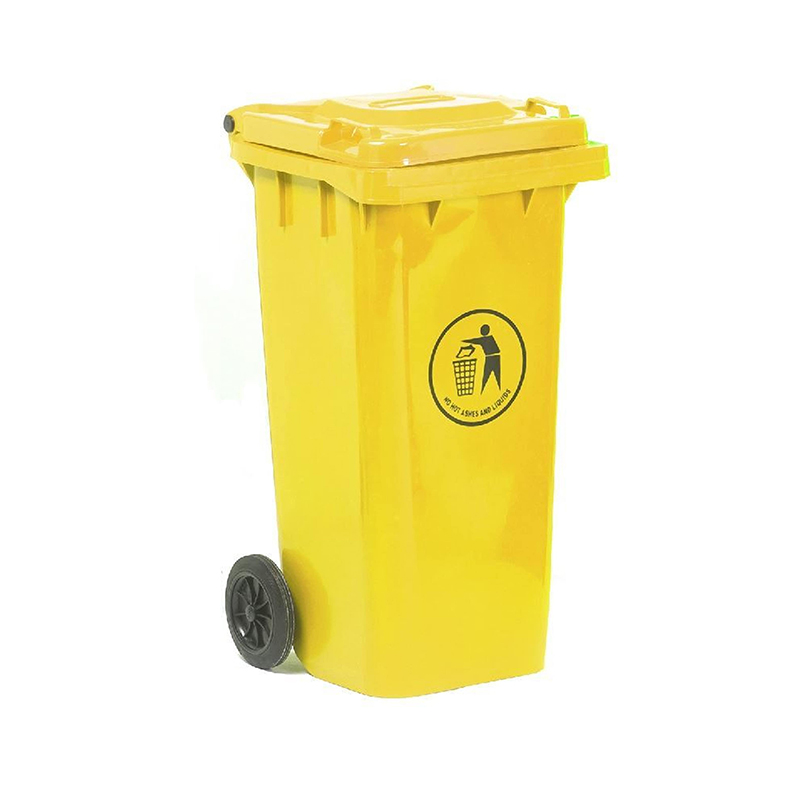 120 Litre Yellow Wheelie Bin - Each