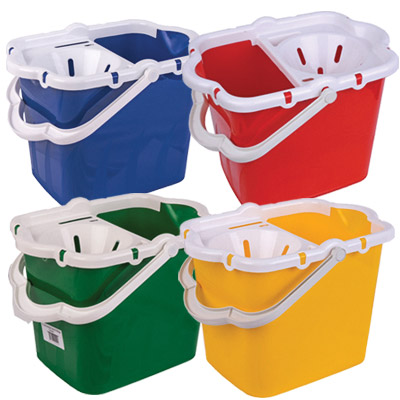 10 Litre Mop Bucket & Ringer Green - Each