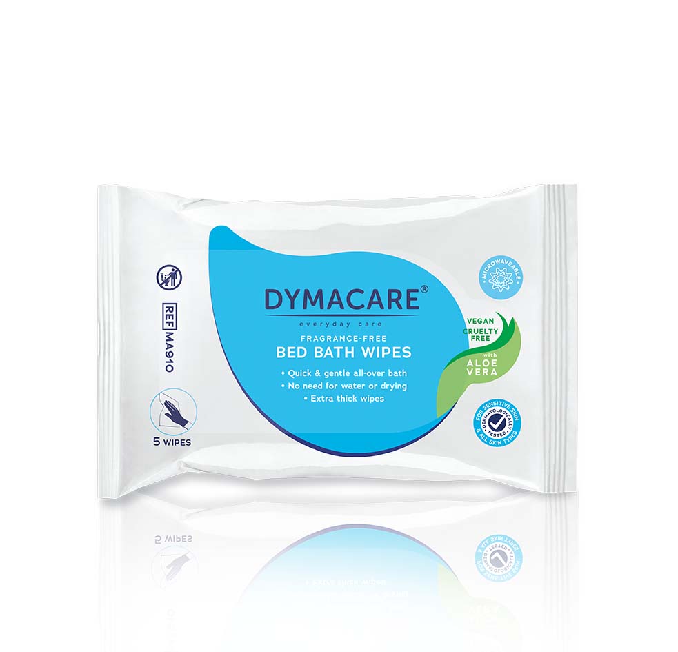 Dymacare Fragrance Free Bed Bath Wipes -pack of 5