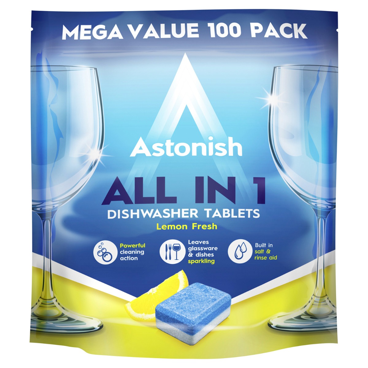 Astonish Dishwasher All In One Tablets - Pack 100