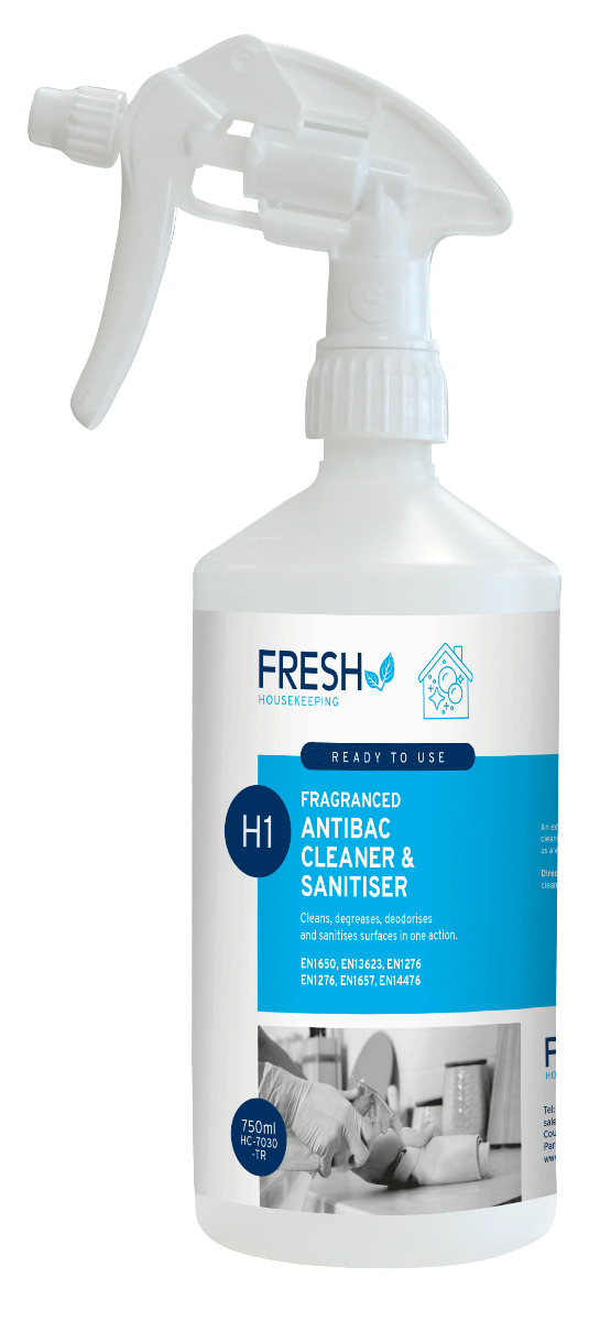 Trigger Bottle & Label for H1 Fresh Super Concentrated Antibac Multi-Surface Cleaner