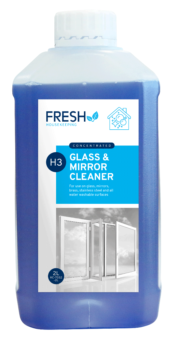 H3 Fresh Super Concentrated Glass And Mirror Cleaner - 2Ltr