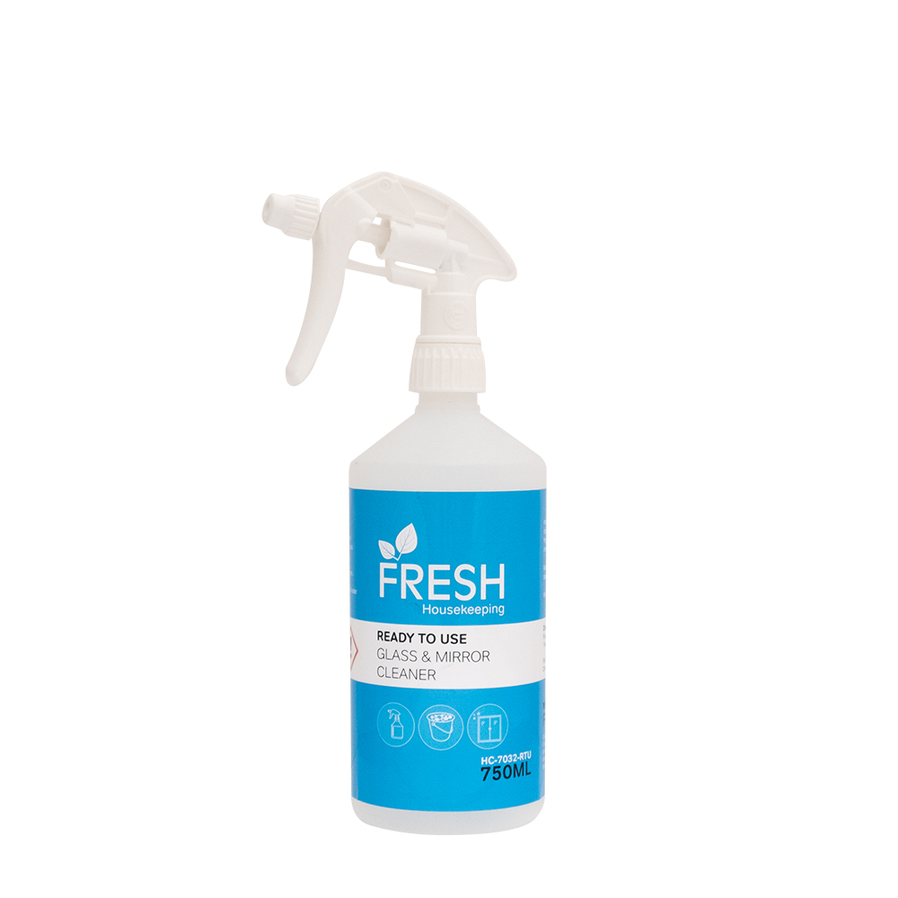 Fresh Glass & Mirror Cleaner Label For Trigger