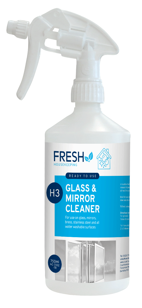 Fresh Trigger Bottleand Label For Glass & Mirror Cleaner - Each