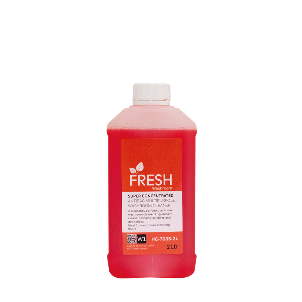W1 Fresh Super Concentrated Antibac Multipurpose Washroom Cleaner - 2Ltr