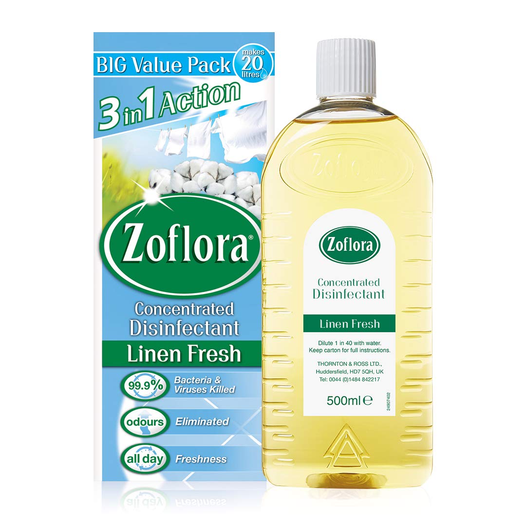 Zoflora Antibacterial Disinfectant Fresh Linen 500ml - Each