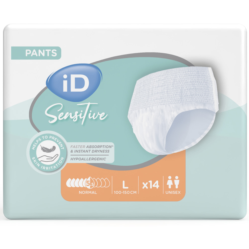 iD Sensitive Pants- Normal Large - Pack 14