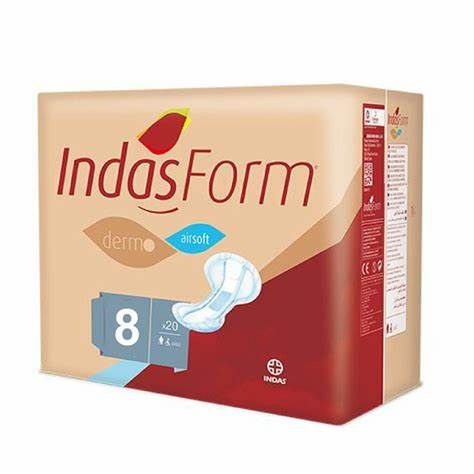 Indasform 8 Green Shaped Pad 1800ml -  Pack 20