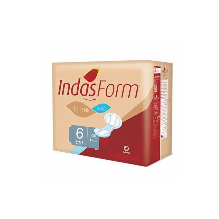 Indasform 6 Blue Shaped Pad 1000ml - Pack 20