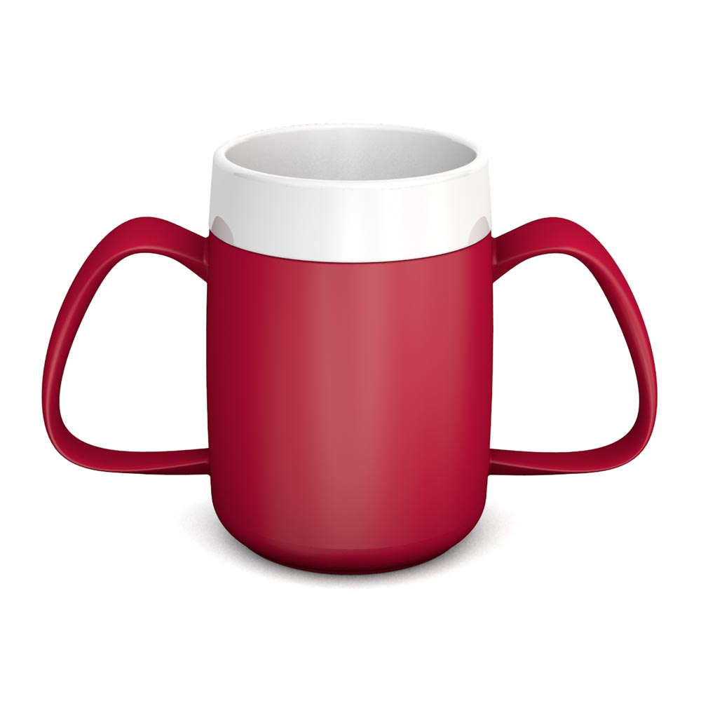 Ornamin Red Internal Cone Two Handled Mug (160ml) - Each