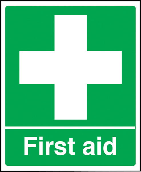 First Aid Sign 300 X 250Mm (Vinyl) - Each