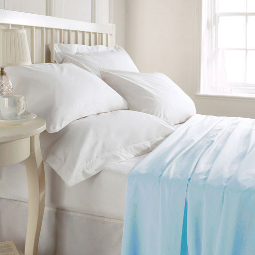 Pale Blue FR Single Fitted Sheet