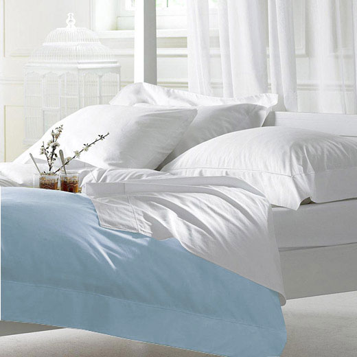 Pale Blue Polycotton Pillowcase