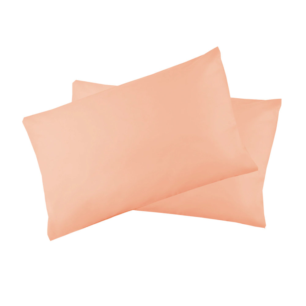 Peach Polycotton Pillowcase