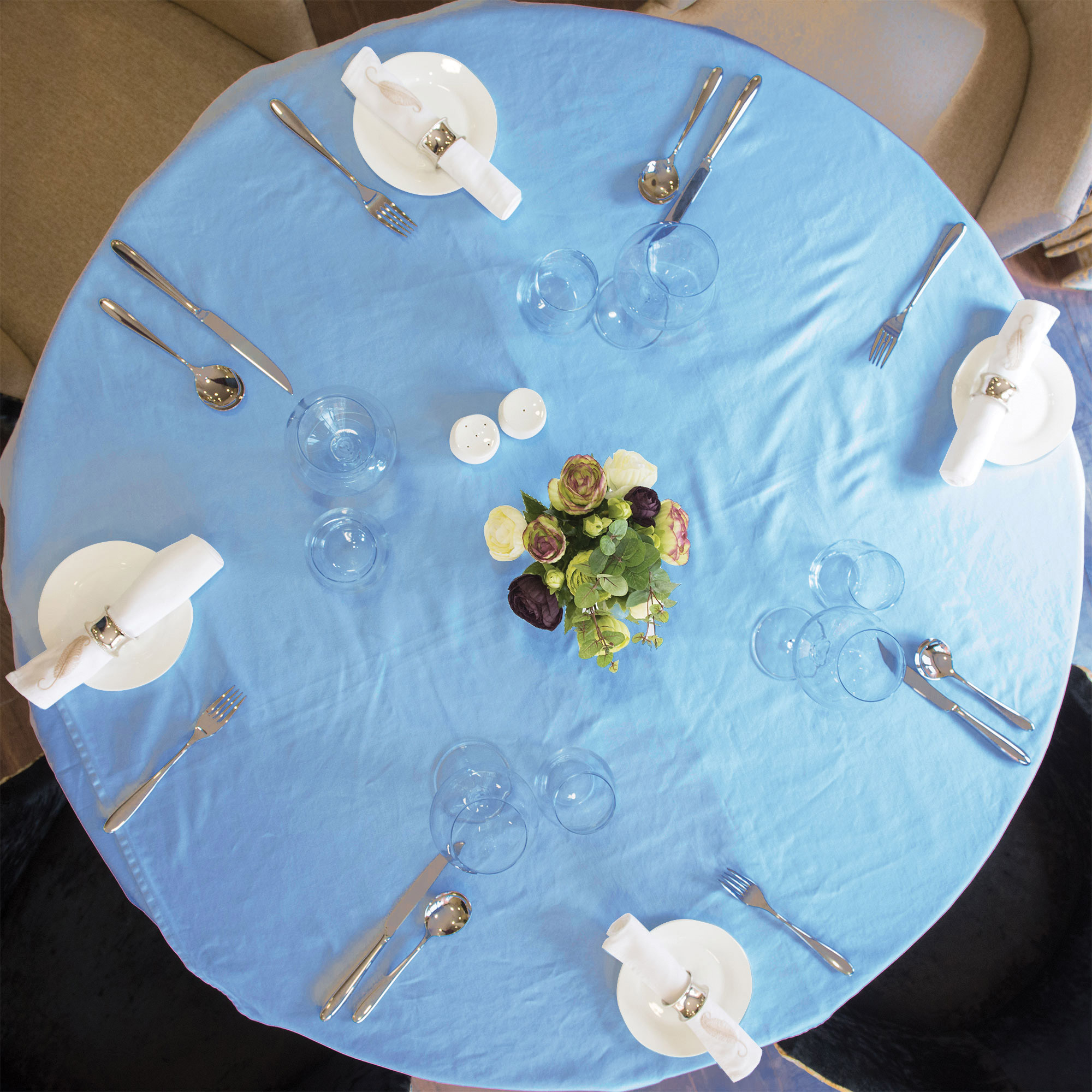 Blue Round Table Cloth 178cm