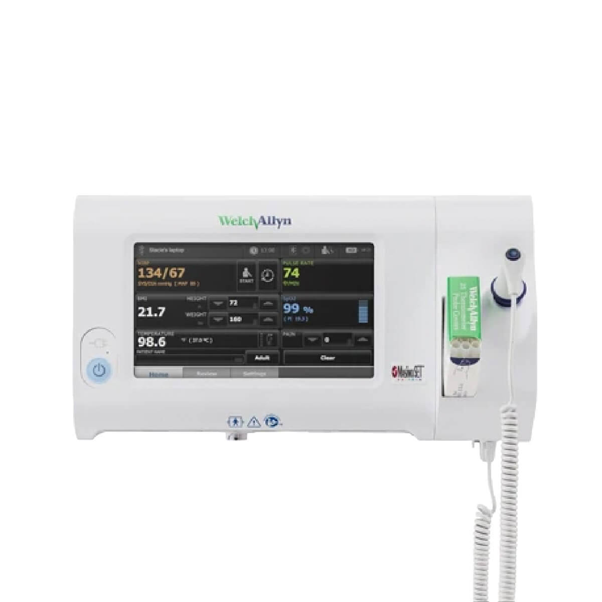 Welch Allyn Connex Spot Monitor With Sure BP, Pulse,SP02,ST Thermo Scan - Each 