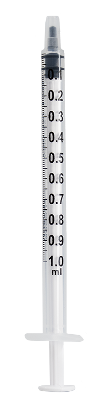 Graduated Luer Slip Syringe (1ml) - Box of 100