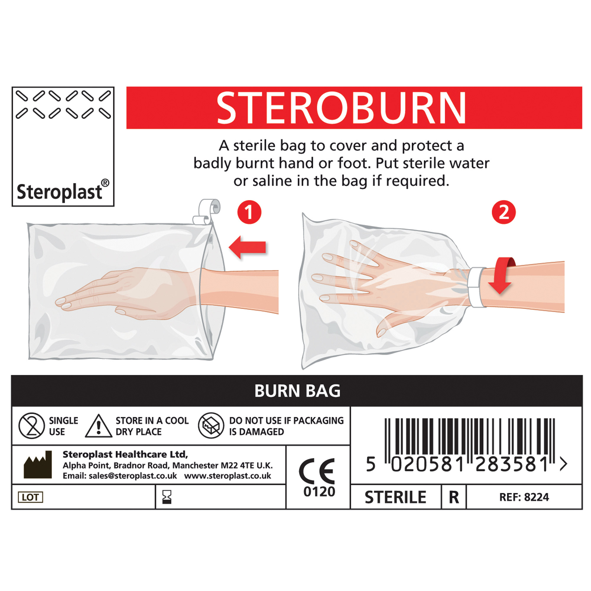 Steroburn - Sterile Burn Bag - EACH
