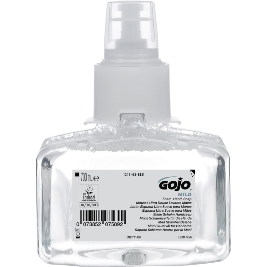 GOJO LTX 7 Refill - Mild Foam Hand Wash Fragrance Free 700ml - EACH