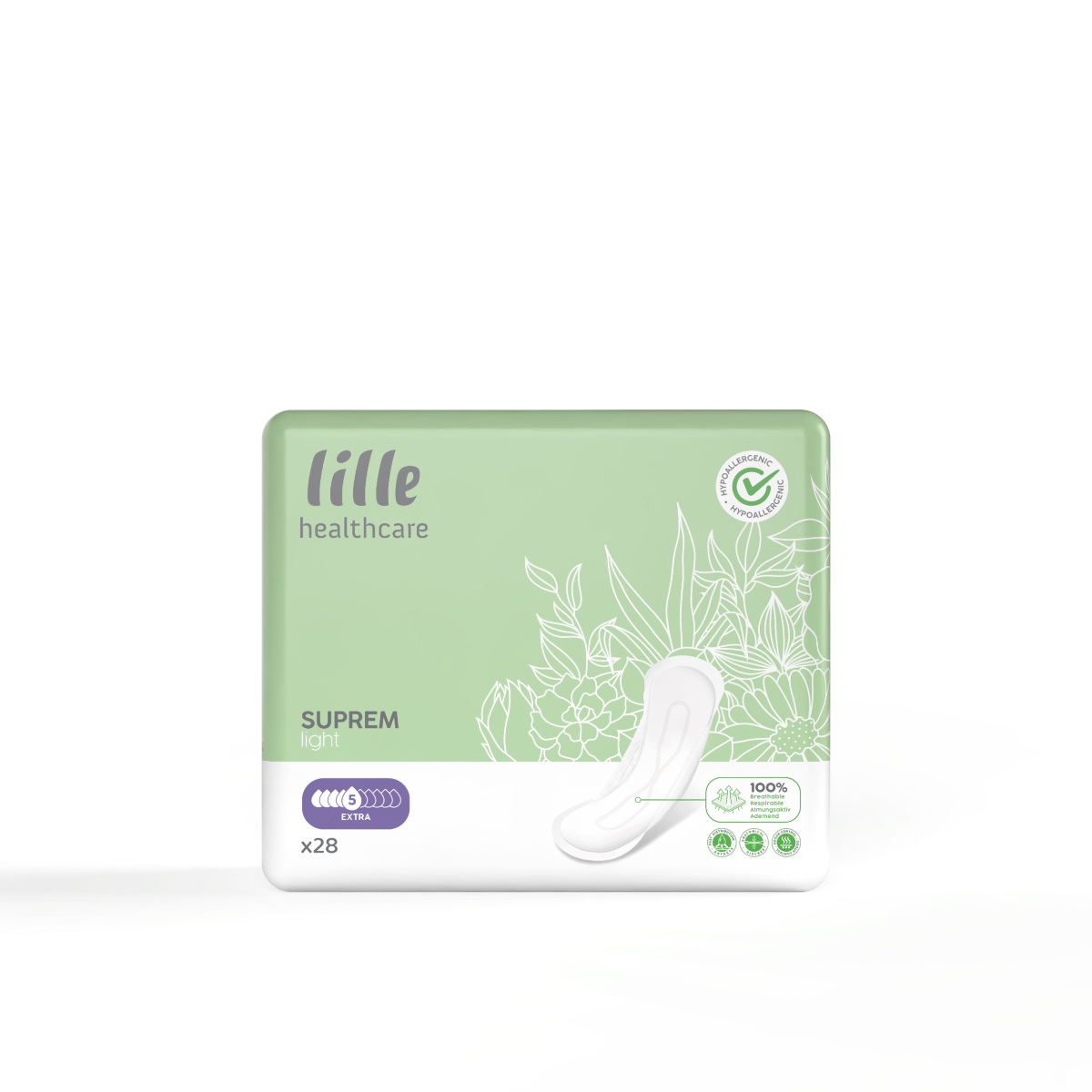 Lille Suprem Light Small Shaped Pads - Extra