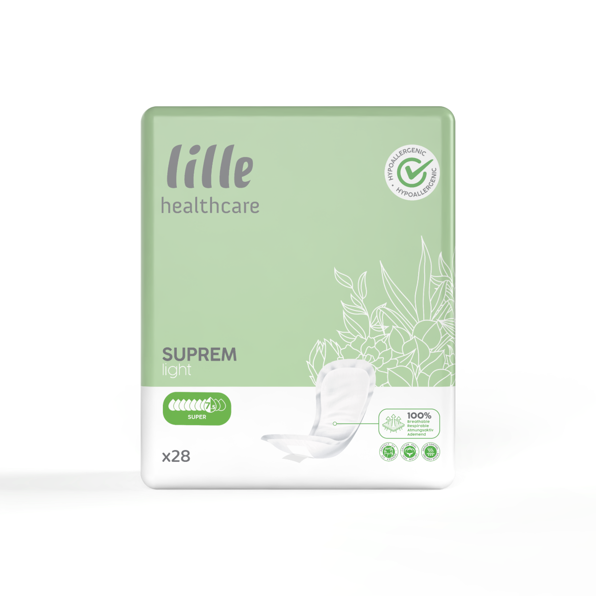 Lille Suprem Light Small Shaped Pads - Super