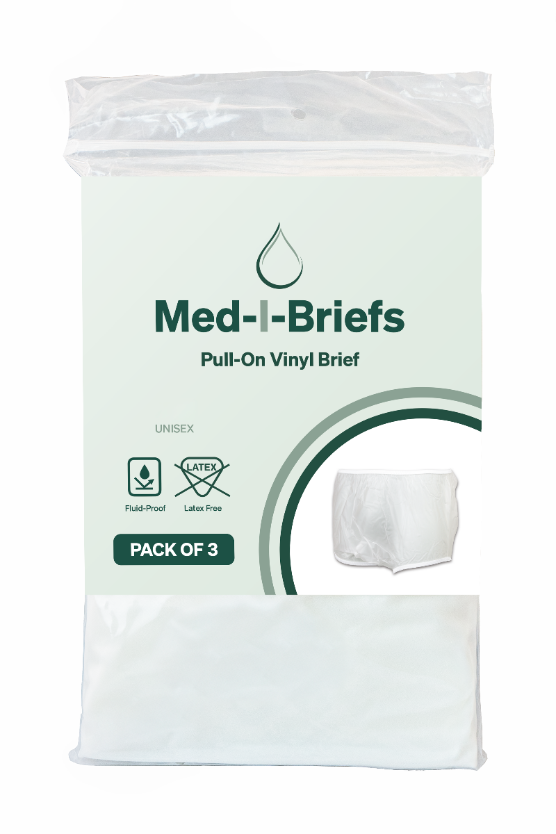 Washable Unisex Vinyl Pull On Pant, SMALL - Pack of 3