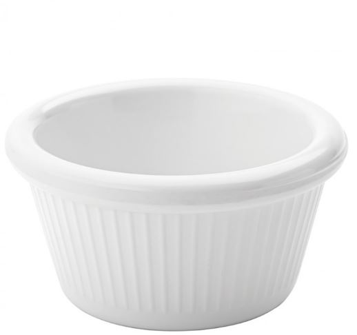 Melamine Ramekin 2Oz White Fluted - 12 Pack