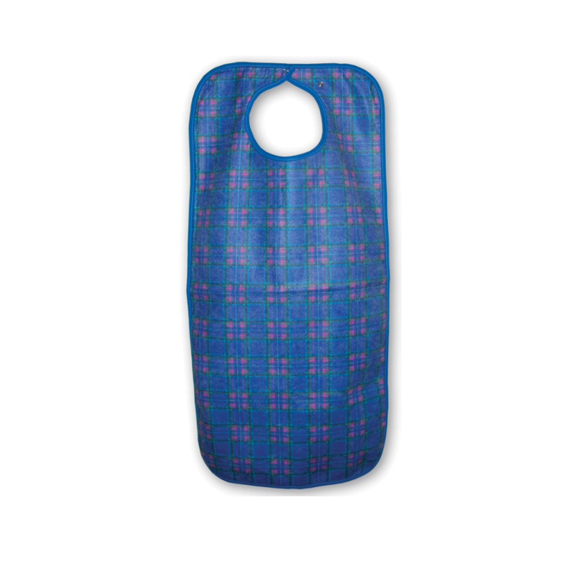 PrimaCare Blue & Red Check Clothing Protector / Adult Bib - 45 x 90cm