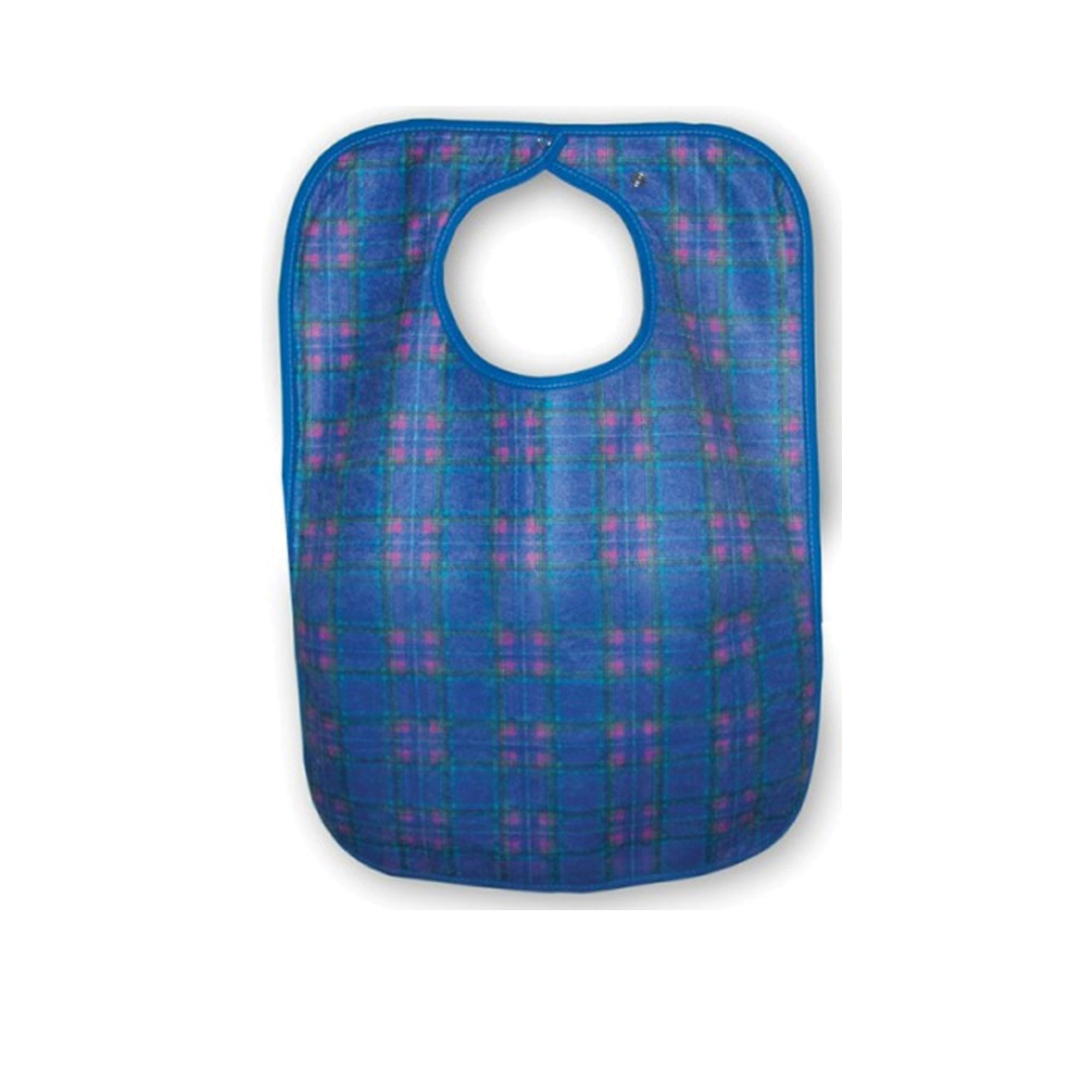 PrimaCare Blue & Red Check Clothing Protector / Adult Bib - 45 x 60cm