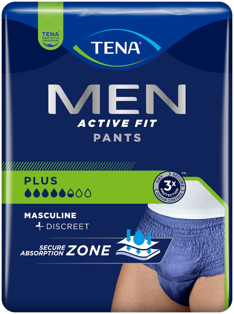 Tena Men Active Fit Pants Plus Large Navy Blue - Pack Of 8