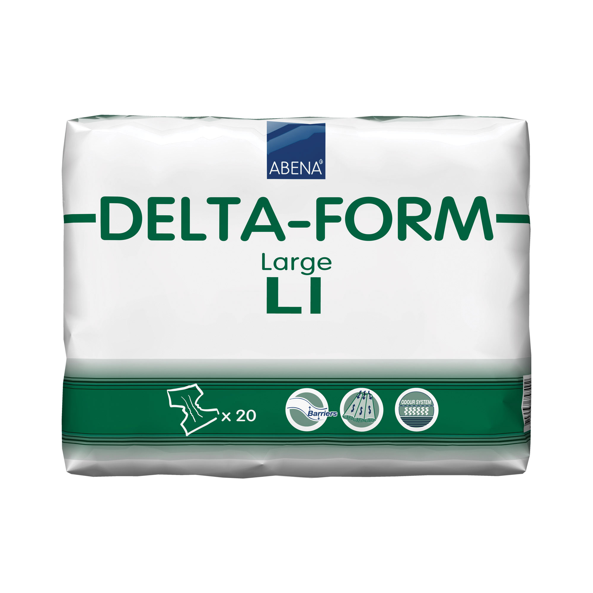 Delta-Form L1 Green - Large All In One - 20 Pack