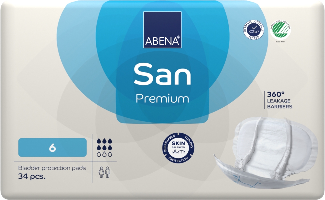 Abena San Premium Air Plus Plus No.6 Shaped Pad  -  Pack 34