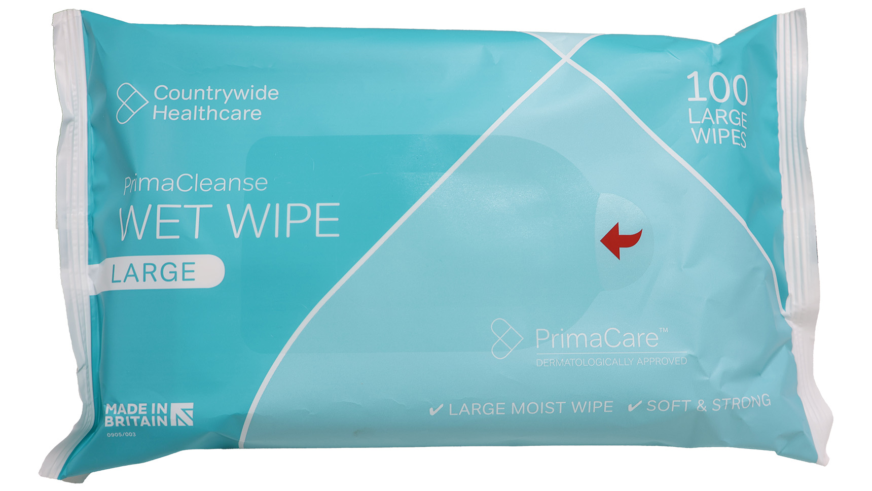 PrimaCare Large Moist Bodywipes - Pack 100 - Case 12