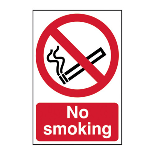 No Smoking Sign Self Adhesive 10x10