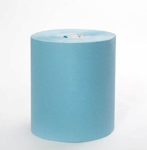 Baywest 1 Ply Blue Roll Towel 200Mm-155M - Case Of 12 Rolls