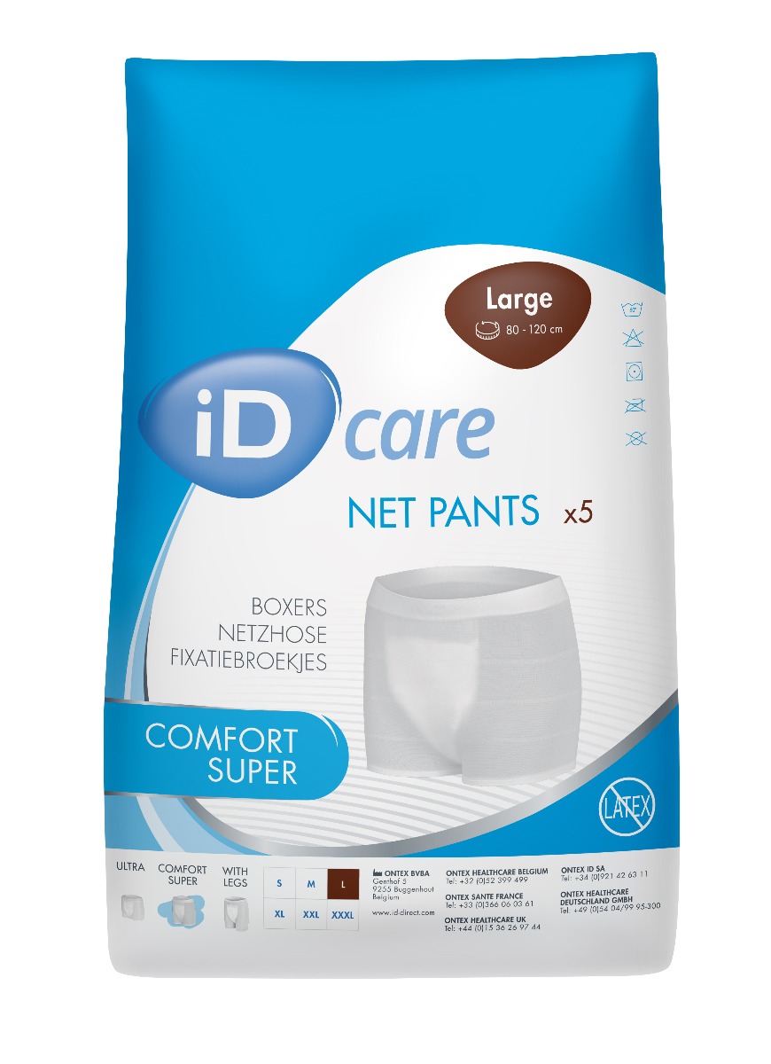 iD Care Comfort Super Net Pants Large 5 PACK