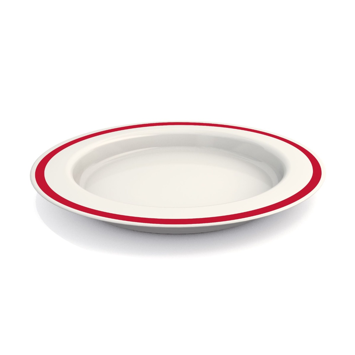 Ornamin Red Sloped Base Plate (27cm Rim) - Each