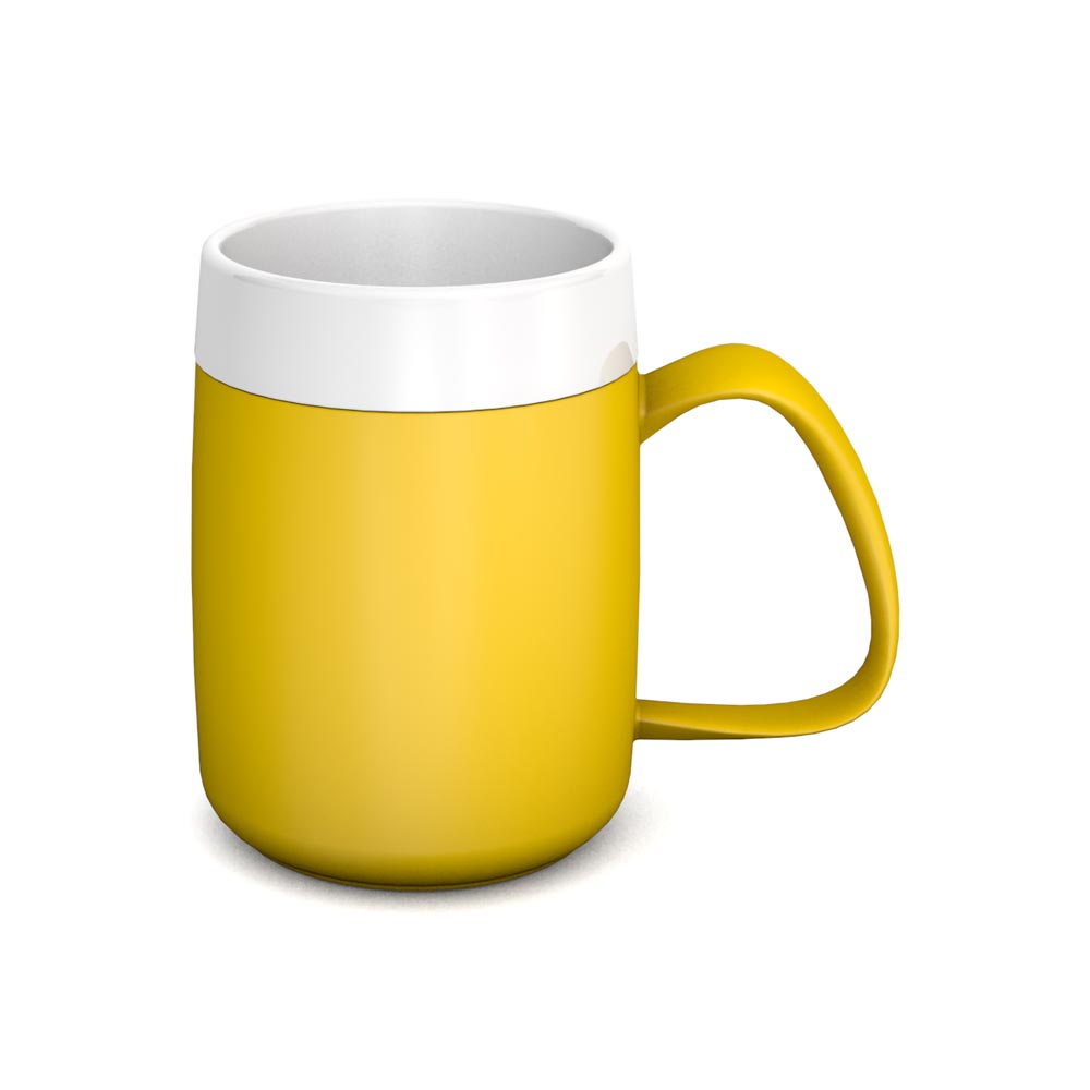 Ornamin Yellow Internal Cone One Handled Mug (160ml) - Each