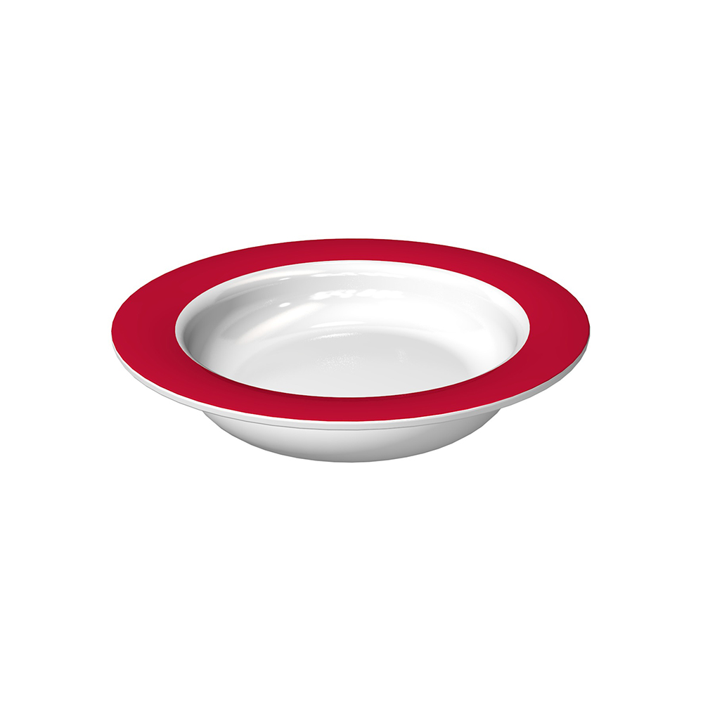 Ornamin Red Sloped Base Bowl (15.5cm Rim) - Each