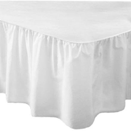Single Base Valance 15in Polycotton White - Each