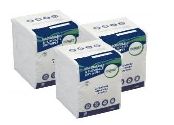 Hygenex Eco Friendly Dry Wipes - Pack 75