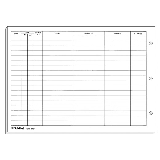 Refill Sheets for Visitor Book