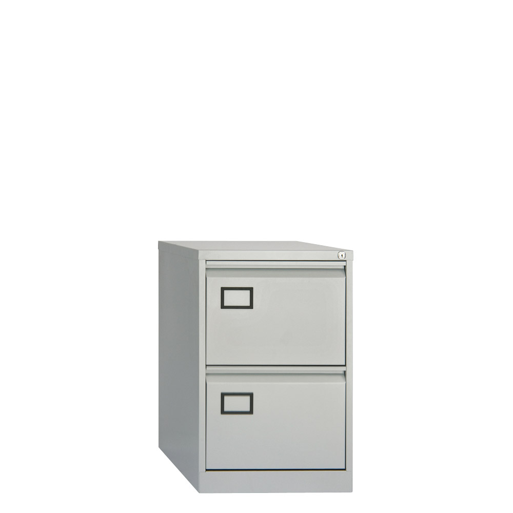 2 Drawer Locking Filing Cabinet - Goose Grey