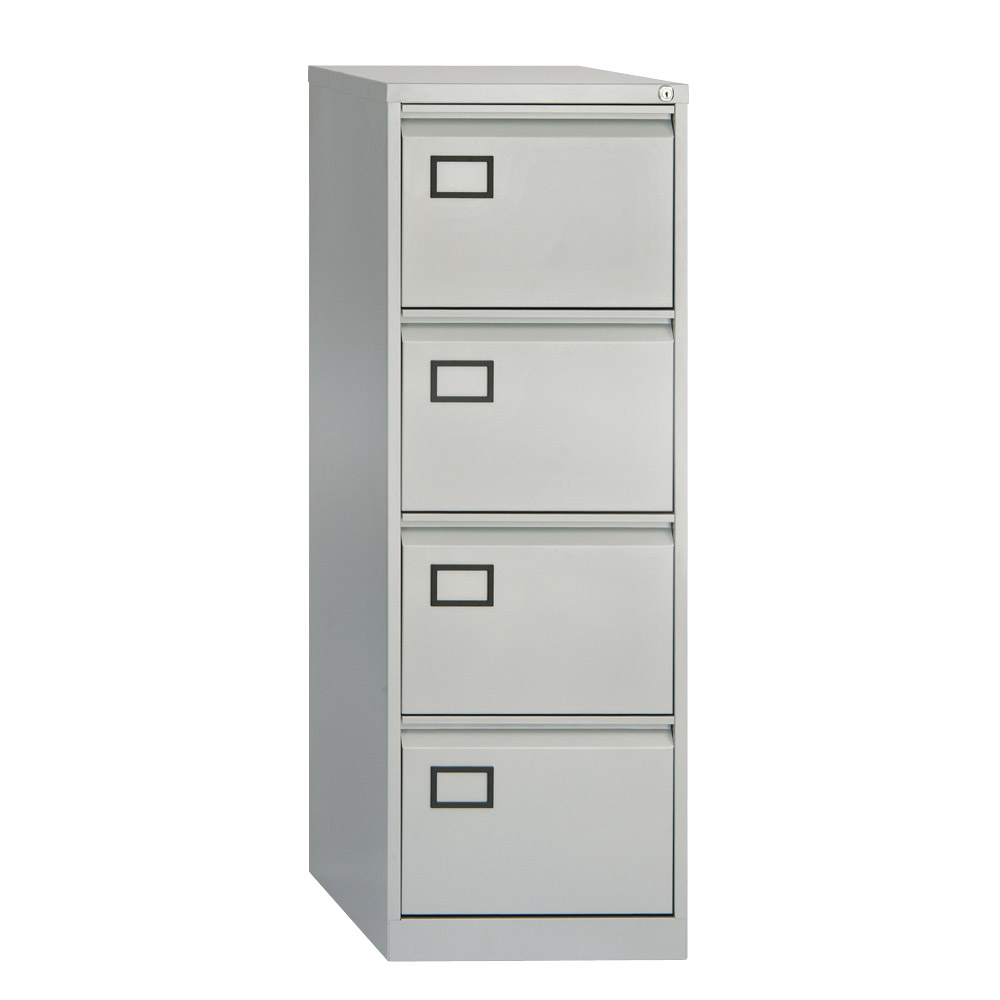 4 Drawer Locking Filing Cabinet - Goose Grey